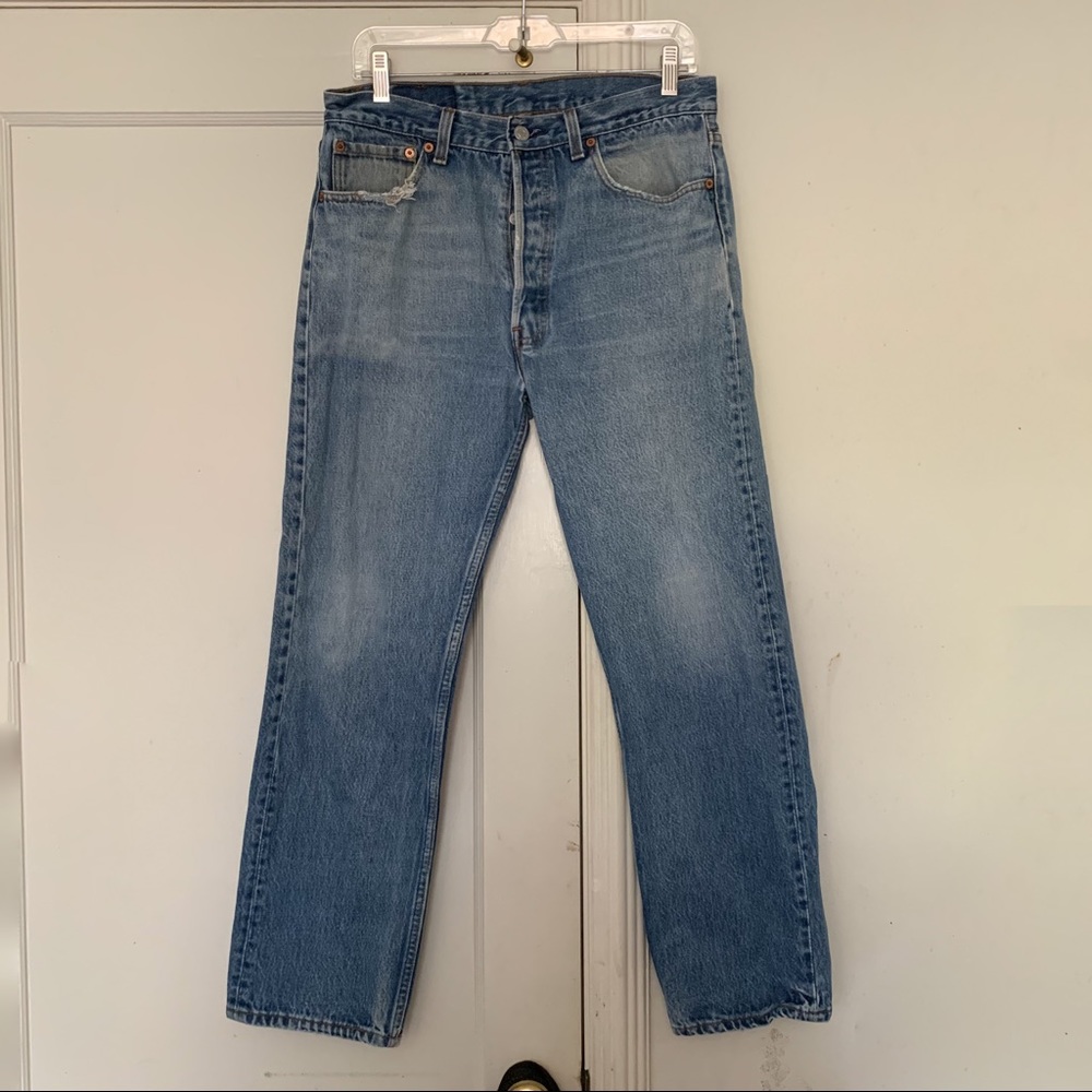 VTG Levis 501xx Button Fly Blue Denim 35x32